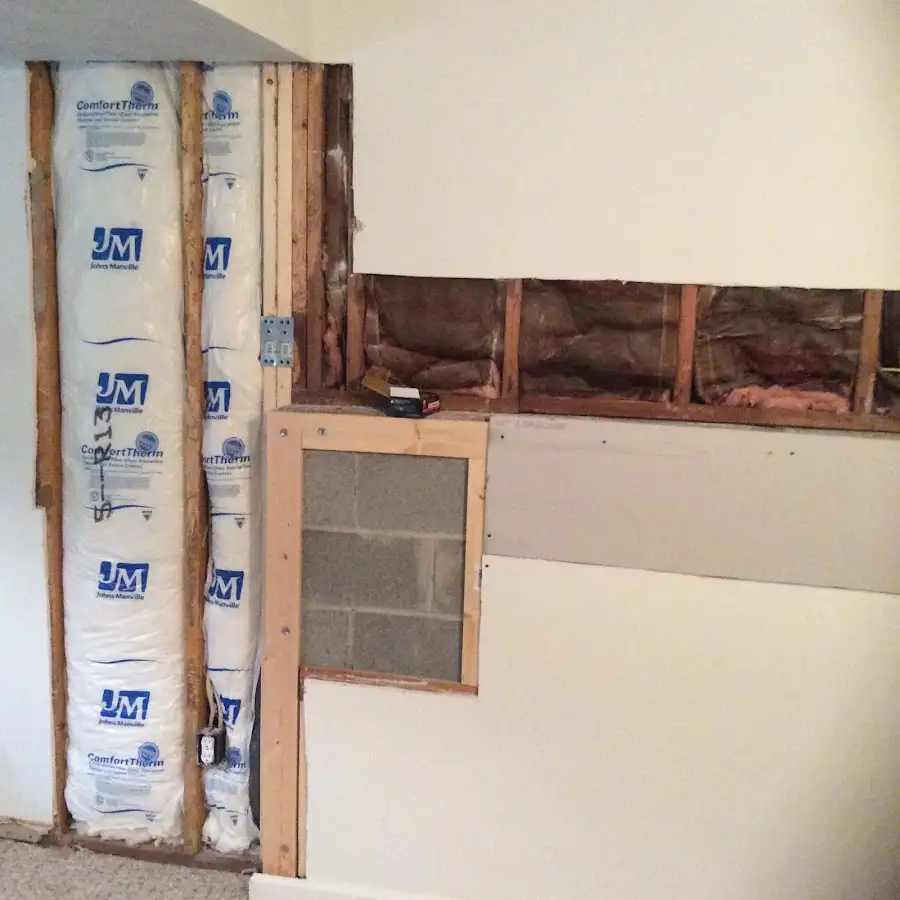 Wall insulation replacement during Contents Cleaning & Restoration in Ladue